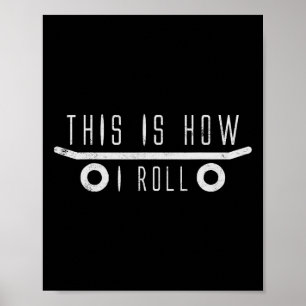 Skateboard Vintage Skate Retro Love Skateboarding  Poster