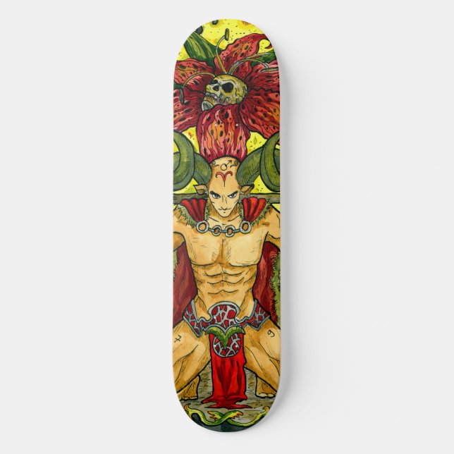 skateboard Vintage Yellow mystic Warrior  (Front)