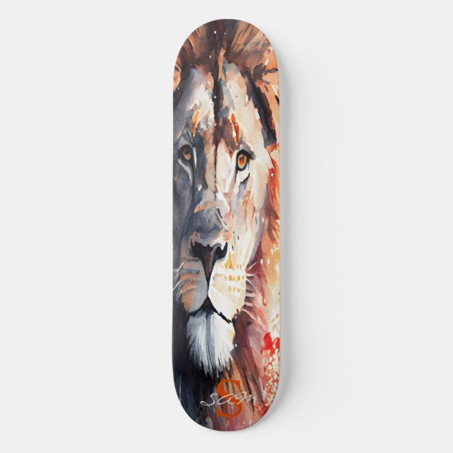 skateboard Watercolor Lion King (Front)