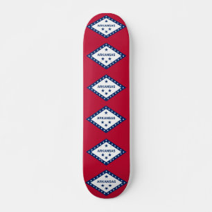 Skateboard with flag of Arkansas