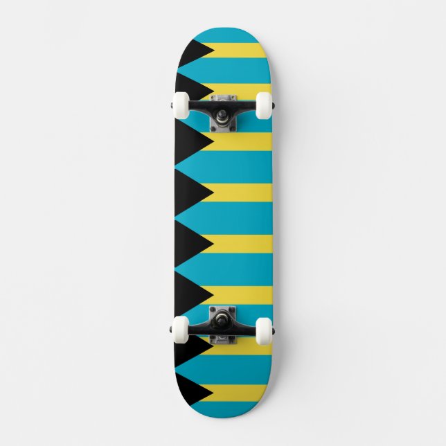Skateboard with flag of Bahamas (Front)