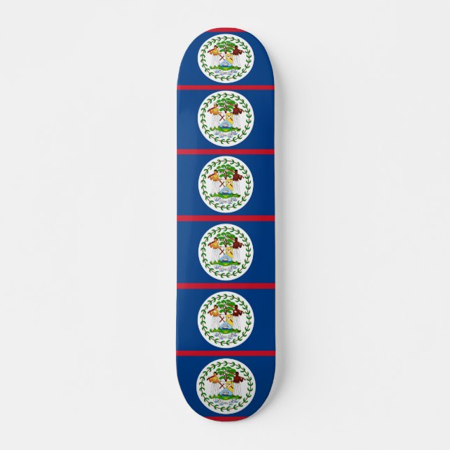 Skateboard with flag of Belize (Front)