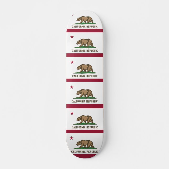 Skateboard with flag of California (Front)