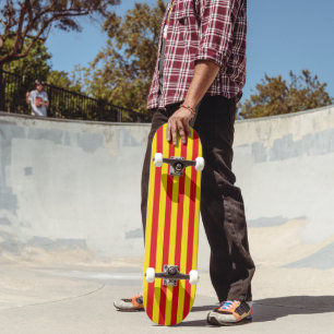 Skateboard with flag of Catalonia