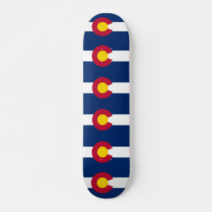 Skateboard with flag of Colorado