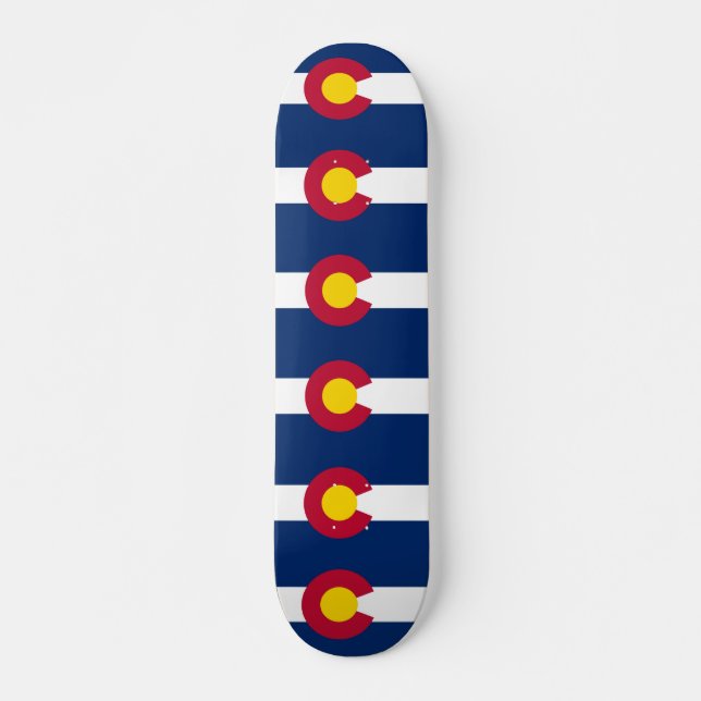 Skateboard with flag of Colorado (Front)