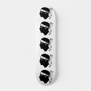 Skateboard with flag of Corsica, France