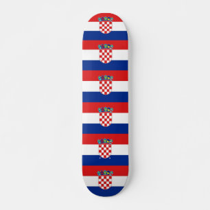 Skateboard with flag of Croatia