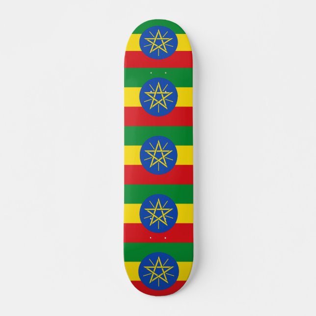 Skateboard with flag of Ethiopia (Front)