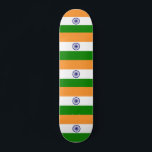 Skateboard with flag of India<br><div class="desc">Showcase your style and cultural pride with our vibrant skateboard featuring the flag of India! This high-quality skateboard is perfect for riders who want to express their admiration for Indian culture while enjoying the thrill of skating. The striking colours of the Indian flag are prominently displayed on the deck, making...</div>