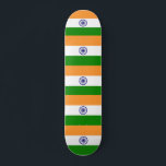 Skateboard with flag of India<br><div class="desc">Showcase your style and cultural pride with our vibrant skateboard featuring the flag of India! This high-quality skateboard is perfect for riders who want to express their admiration for Indian culture while enjoying the thrill of skating. The striking colours of the Indian flag are prominently displayed on the deck, making...</div>