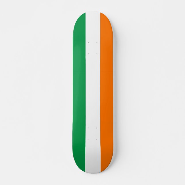 Skateboard with flag of Ireland (Front)