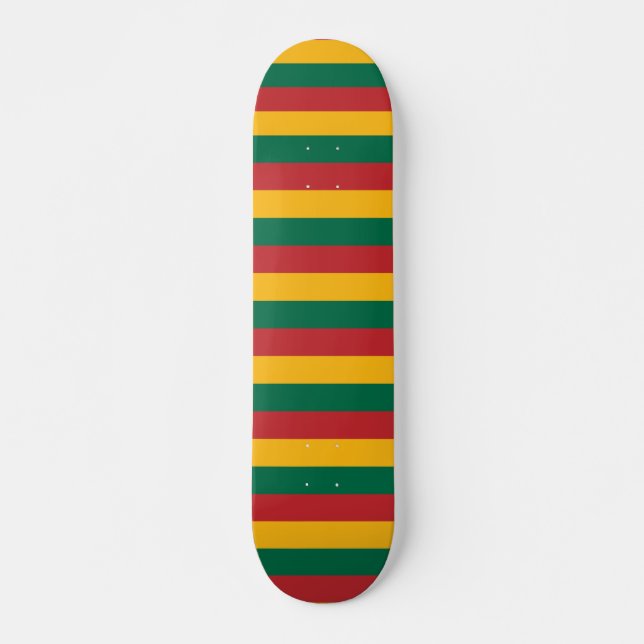 Skateboard with flag of Lithuania (Front)