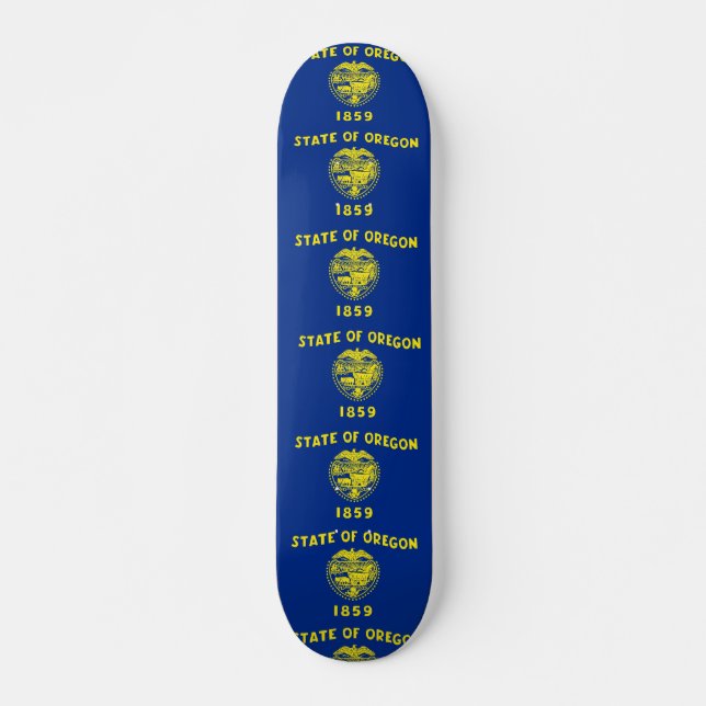 Skateboard with flag of Oregon (Front)