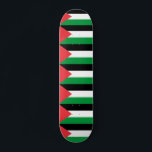 Skateboard with flag of Palestine<br><div class="desc">Add a unique statement to your skateboarding gear with our exclusive skateboard featuring the flag of Palestine! Crafted with attention to detail, this skateboard is not just a functional sports item; it’s a celebration of Palestinian heritage and pride. The bold design prominently displays the iconic Palestinian flag, making this skateboard...</div>