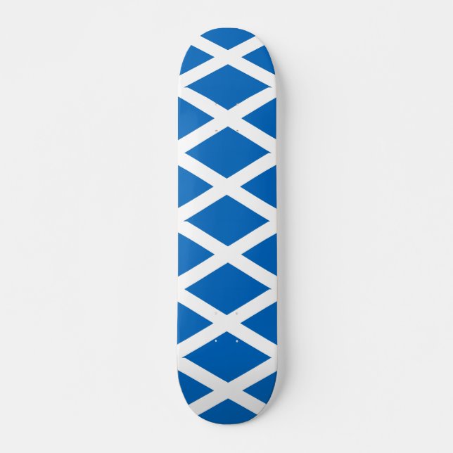 Skateboard with flag of Scotland (Front)