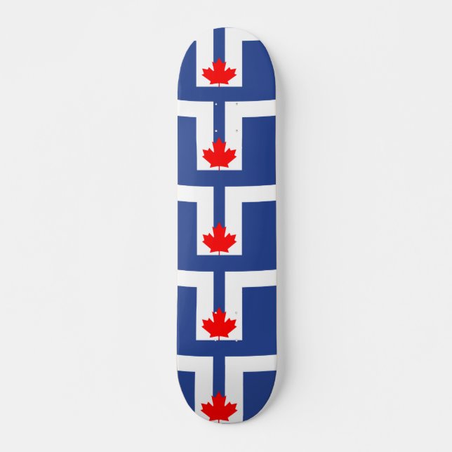 Skateboard with flag of Toronto, Canada (Front)