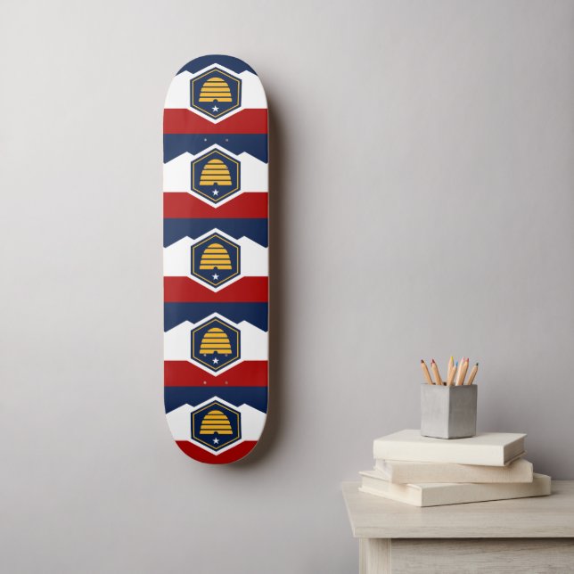 Skateboard with flag of Utah, USA (Wall Art)