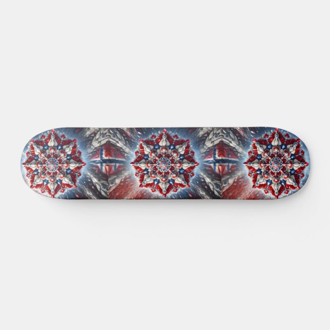 Skateboard with Norwegian Colours Design (Horz)