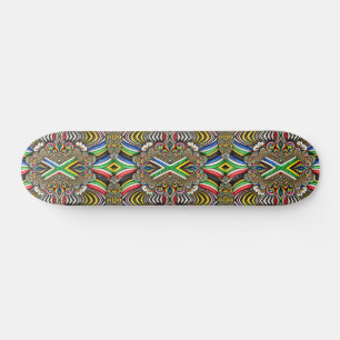 Skateboard with South African Colours Design