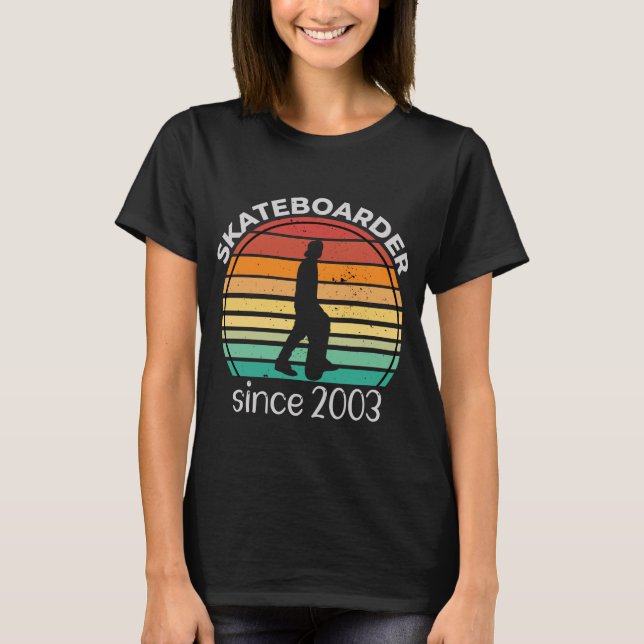 Skateboarder 2003 Birthday Gift T-Shirt (Front)