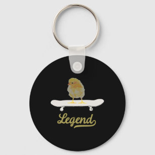 Skateboarder Chick Key Ring