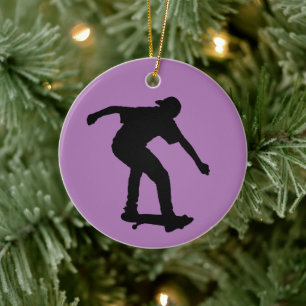 SKATEBOARDER CHRISTMAS ORNAMENT