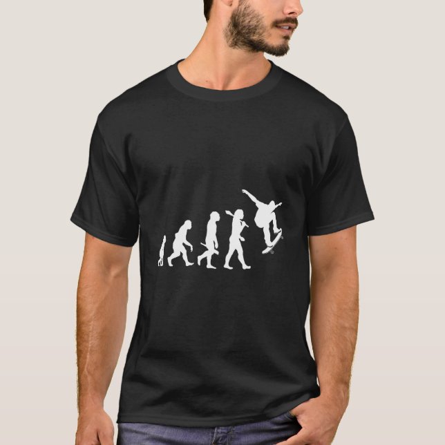 Skateboarder Evolution Skateboard Evolution T-Shirt (Front)