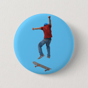 Skateboarder Get Some Air Action Street Kulcha Art 6 Cm Round Badge