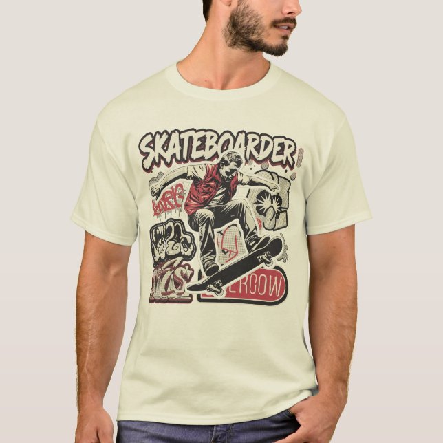 Skateboarder Graphic T-Shirt (Front)
