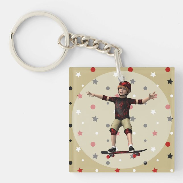 Skateboarder Key Ring (Front)