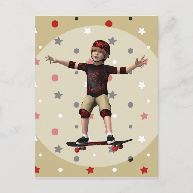 Skateboarder Postcard (Front)