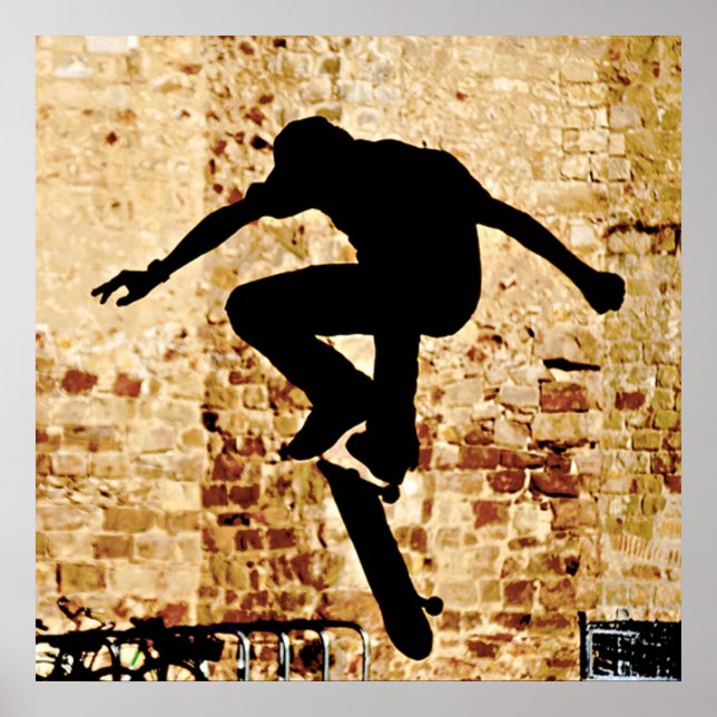 Skateboarder Silhouette Poster (Front)