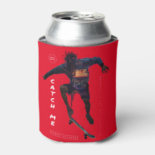 Skateboarder silhouette - Urban design Can Cooler
