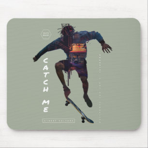 Skateboarder silhouette - Urban design Mouse Pad