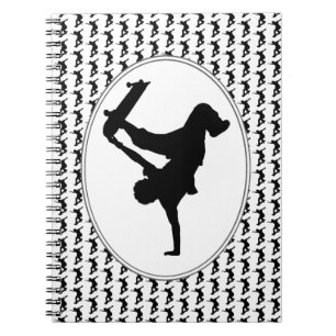 Skateboarder Skateboarding Skateboard Silhouette Notebook