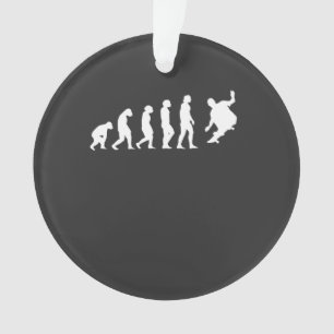 Skateboarder Skater Evolution Ornament