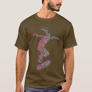 Skateboarder Skater Skills Tricks Skatepark T-Shirt