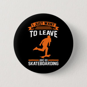 Skateboarder Skating Skateboarding 6 Cm Round Badge