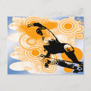 Skateboarding Air Postcard