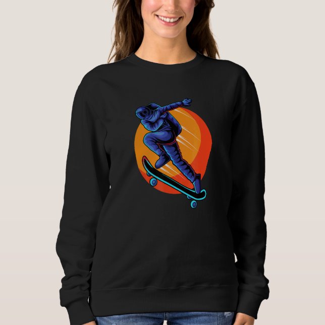 Skateboarding Astronaut - Space Mars Skateboard Il Sweatshirt (Front)