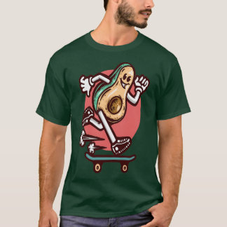 Skateboarding Avocado foodies Classic TShirt