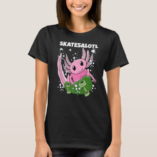 Skateboarding Axolotl Skatesalotl Skater Axolotl T-Shirt