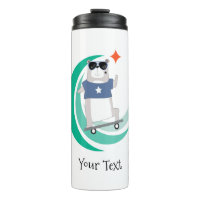 Skateboarding Bear with Custom Monogram