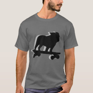 Skateboarding Bulldog boy T-Shirt