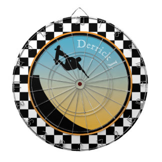 Skateboarding Chequered Dartboard