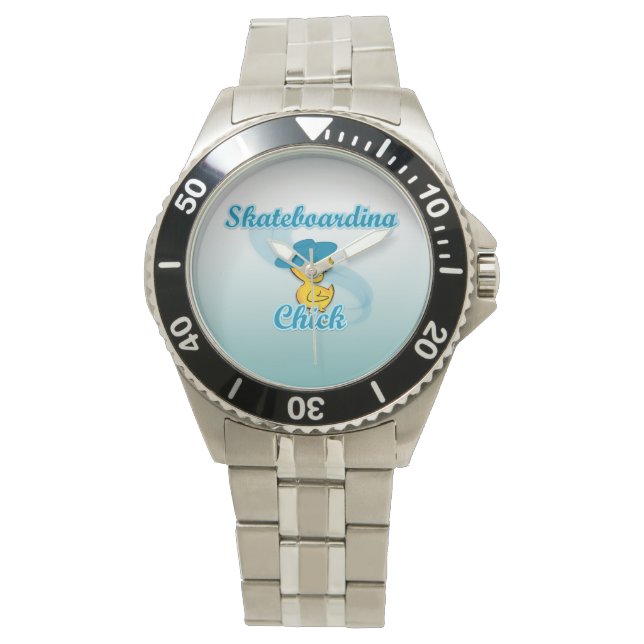 Skateboarding Chick #3 Watch (Front)