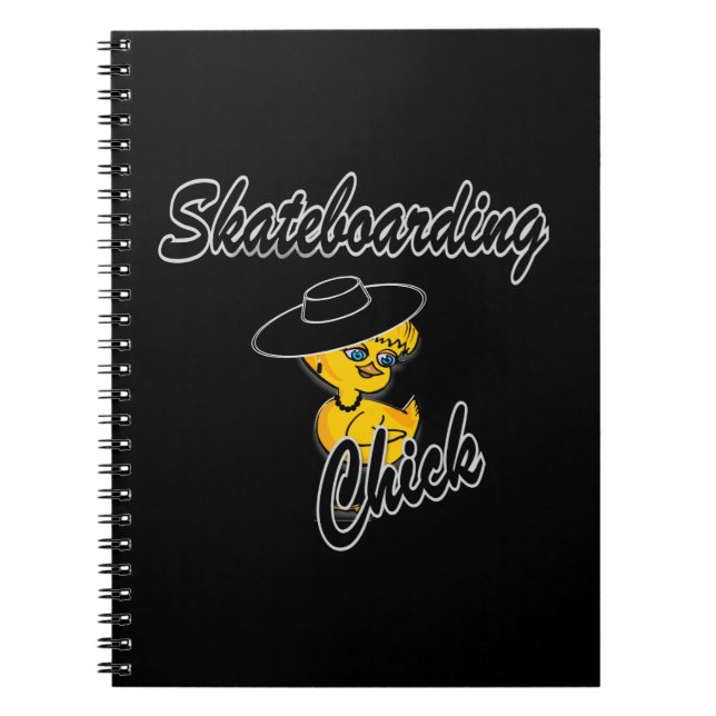 Skateboarding Chick #4 Spiral Notebook (Front)