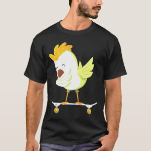 Skateboarding Chick Chicken On Skateboard For Skat T-Shirt