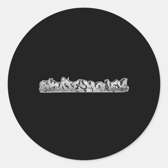 Skateboarding  classic round sticker (Front)